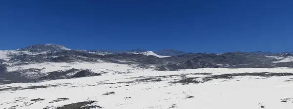 Snow Landscape Hills Blue Sky — Stock Photo, Image