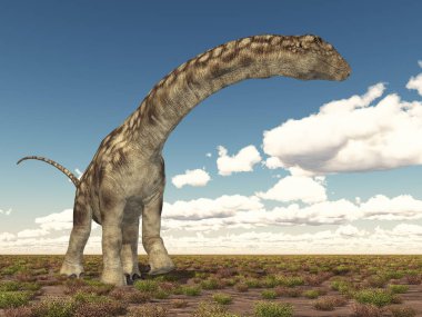 Dinozor Argentinosaurus bir arazide