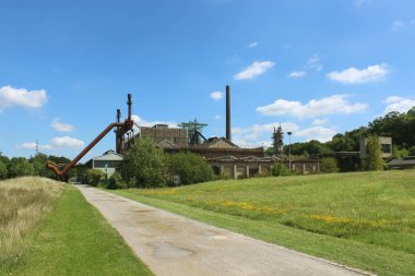 Almanya 'da Hattingen' de kullanılmayan demir ve çelik fabrikaları