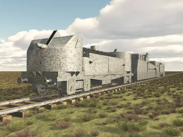 stock image Austro-Hungarian armored train of World War I