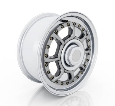 Beyaz arkaplan üzerinde tekerlek