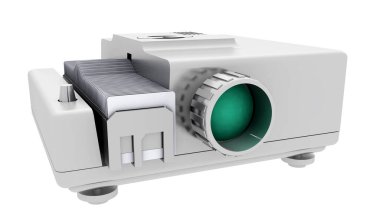 Beyaz arka plan üzerinde izole Slayt projektör