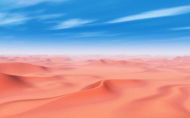 Çöldeki kum tepeleri