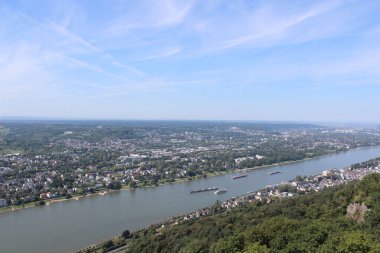 View of the Rhine valley from the Drachenfels (Siebengebirge) in Germany clipart