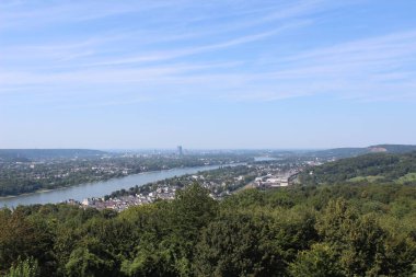 View of the Rhine valley from the Drachenfels (Siebengebirge) in Germany clipart