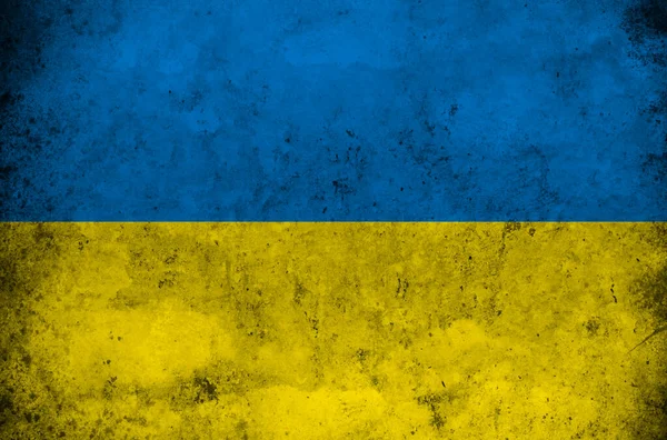 Bandeira Ucrânia Papel Parede Close — Fotografia de Stock