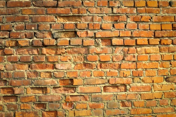 Гранж Оранжевая Кирпичная Стена — стоковое фото