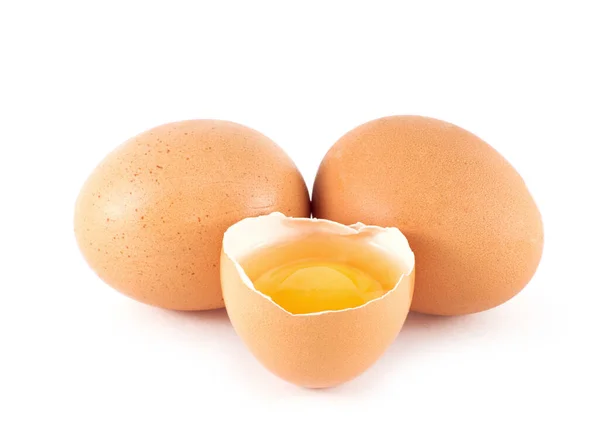 Brown Eggs White Background — Stock Photo, Image