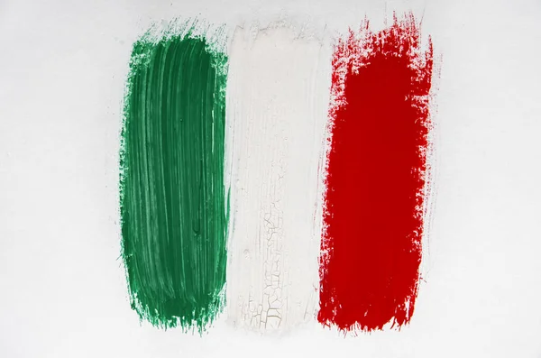 Brushstroke Zászló Olaszország Közelről Tapéta — Stock Fotó