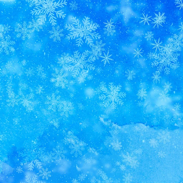 Fondo Navidad Con Copos Nieve Blancos —  Fotos de Stock