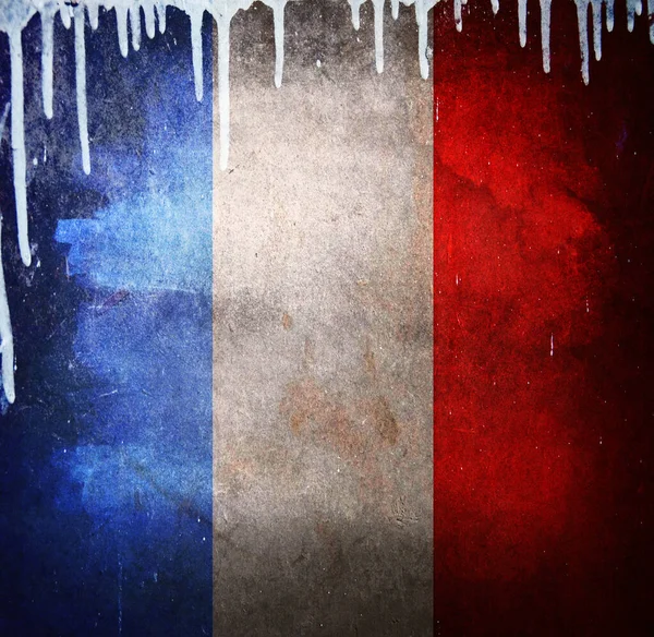 法国国旗 把壁纸关上 — 图库照片