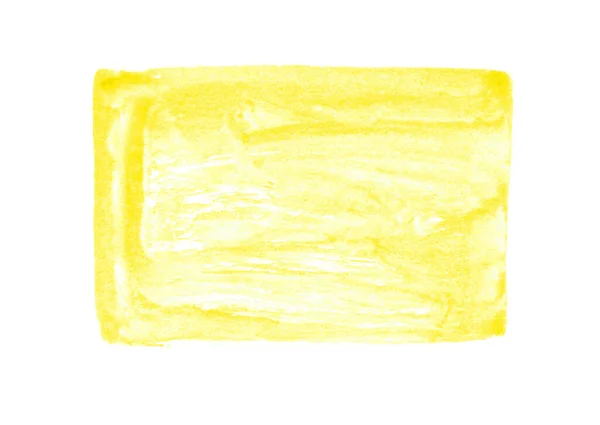 Aguarela Amarela Sobre Papel — Fotografia de Stock