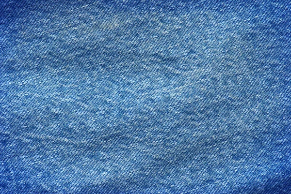 机织条纹蓝色牛仔斜纹棉布面料背景 — 图库照片