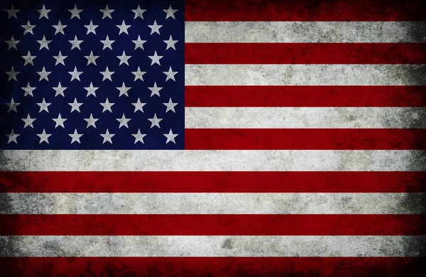 老旧的美国国旗 关上壁纸 — 图库照片