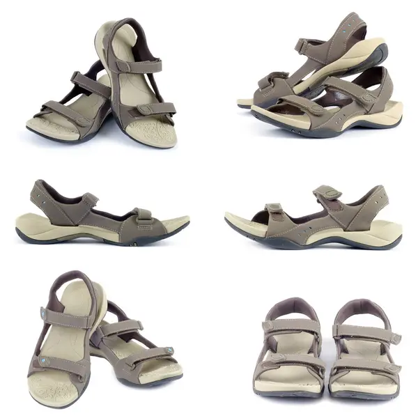 Sandals Collection White Background — Stock Photo, Image