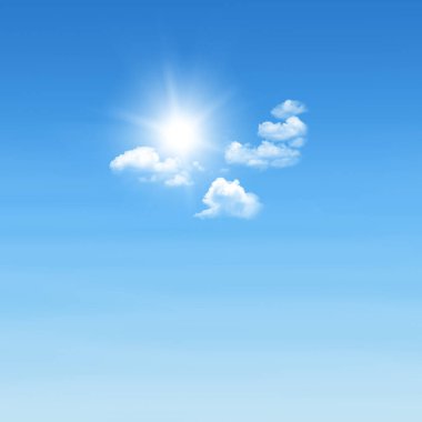 mavi gökyüzünde güneş