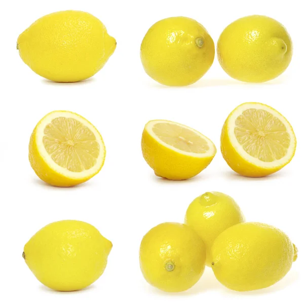 Citrony Izolované Bílém Pozadí — Stock fotografie