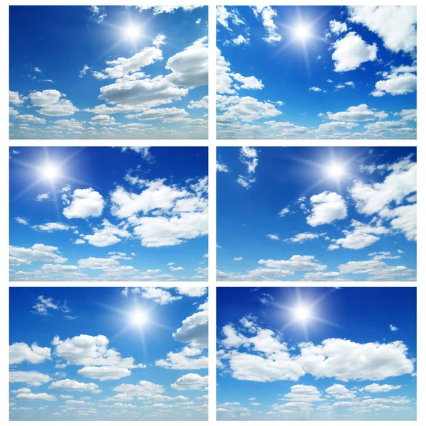 Sky Daylight Collection Natural Sky Composition Collage Stock Image
