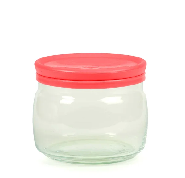 Glass Jar Isolated White Background — Stock Photo, Image