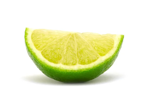 Färsk Lime Isolerad Vit — Stockfoto