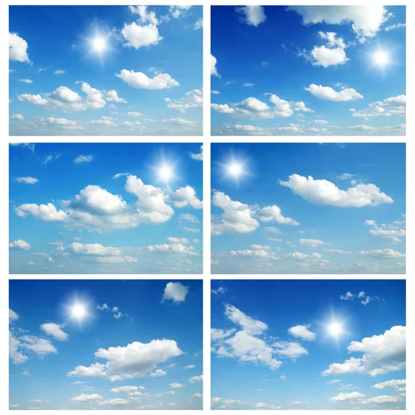 Sky Daylight Collection Natural Sky Composition Collage Royalty Free Stock Images