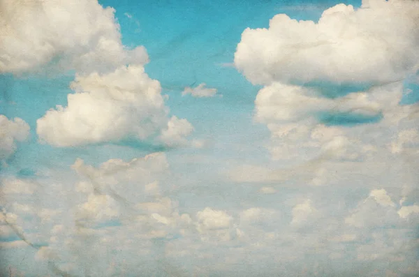 Fondo Vintage Cielo Azul Con Nubes —  Fotos de Stock