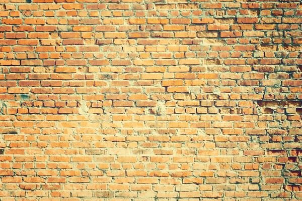 Гранж Оранжевая Кирпичная Стена — стоковое фото