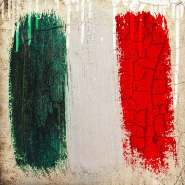 İtalya bayrak, yakın çekim