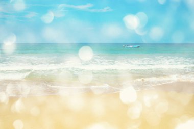 Güzel gökyüzü ve mavi deniz