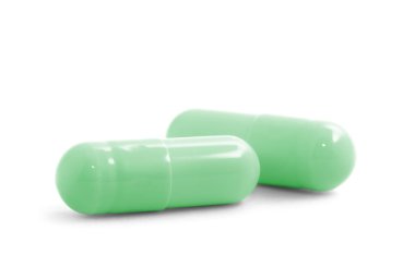 hap kapsülleri beyaz arkaplanda izole