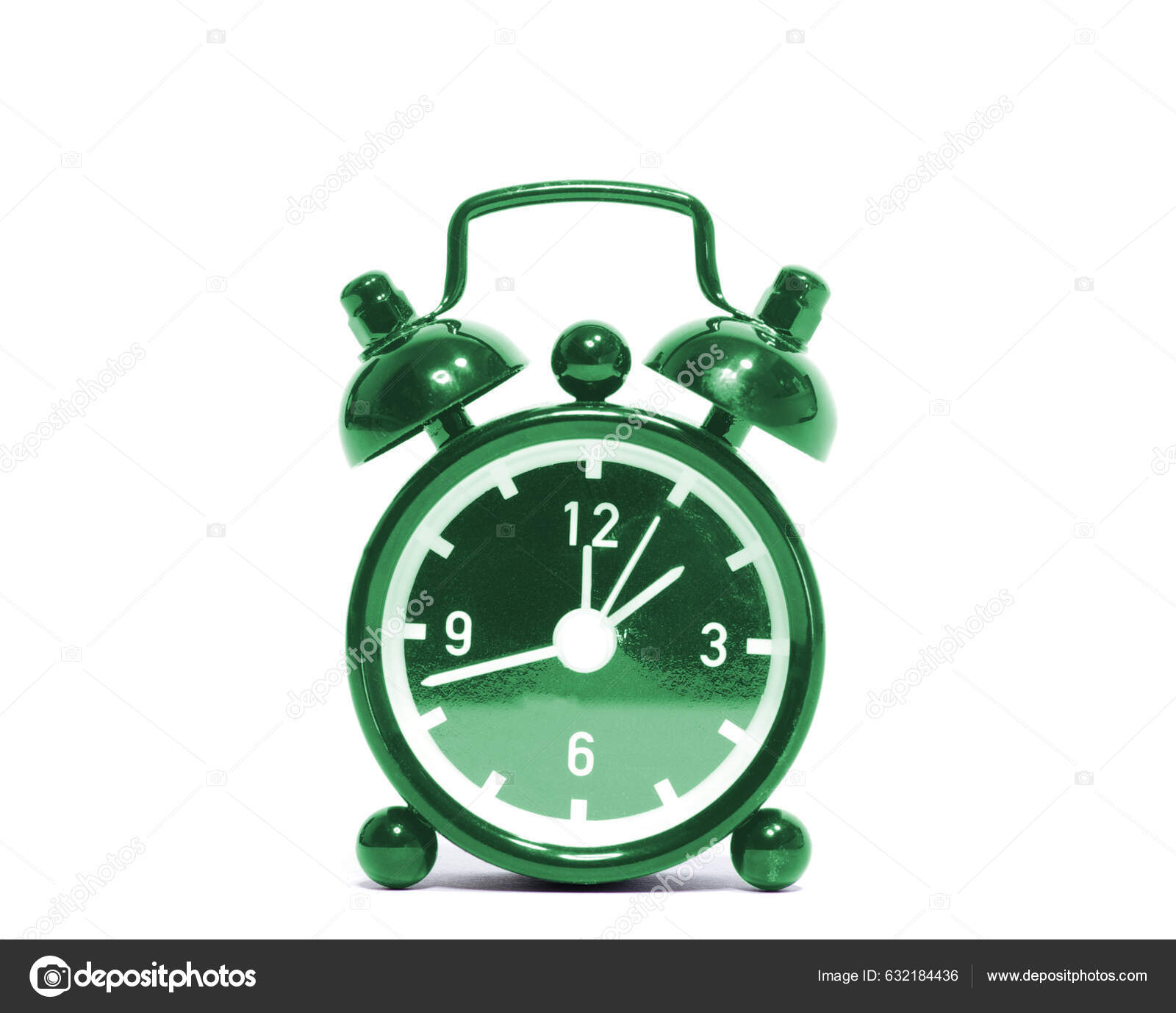 Black Alarm Clock Isolated White Background Stock Photo by ©marisha5
