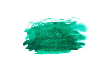 Arkaplanda yeşil fırça darbesi izole edildi