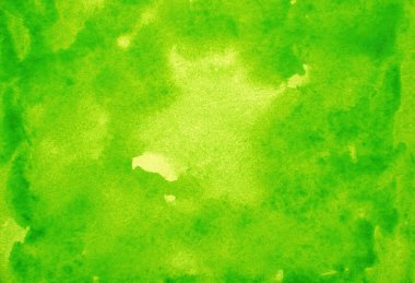 Kağıt üzerinde yeşil suluboya