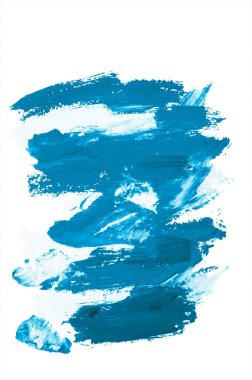 Kağıt üzerinde mavi boya konturları