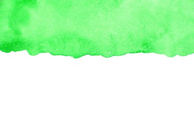 Kağıt üzerinde yeşil suluboya