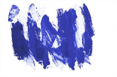 Kağıt üzerinde mavi boya konturları