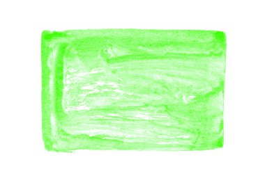 Kağıt üzerinde yeşil suluboya