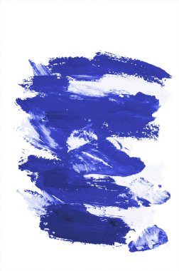 Kağıt üzerinde mavi boya konturları