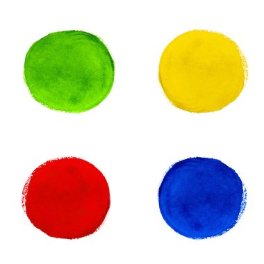 Soyut su renk daire handpaint