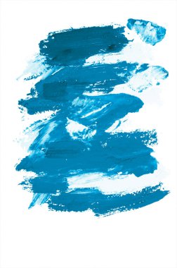 Kağıt üzerinde mavi boya konturları