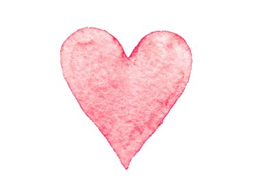 sulu boya boyalı kırmızı kalp, tasarım öğesi