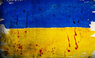 Ukrayna retro arkaplan bayrağı