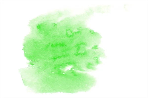 Zöld Akvarell Papíron — Stock Fotó
