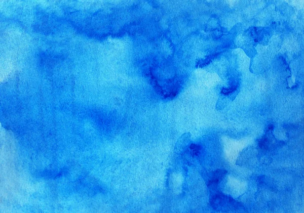 Streszczenie Akwarela Niebieski Tło Tekstury — Zdjęcie stockowe