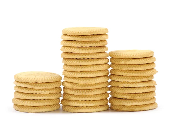 Balíčky Souborů Cookie Bílém Pozadí — Stock fotografie