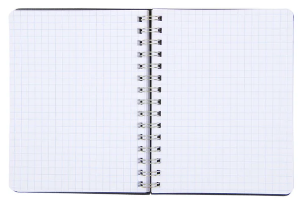 Blank Open Notebook White Background — Stock fotografie
