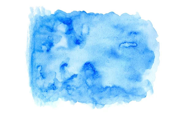Astratto Sfondo Acquerello Blu Isolato Bianco — Foto Stock