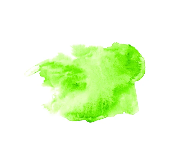 Абстрактний Зелений Акварельний Фон Ізольований Білому Ліцензійні Стокові Зображення