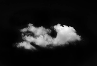 Siyah arkaplanda beyaz bulut