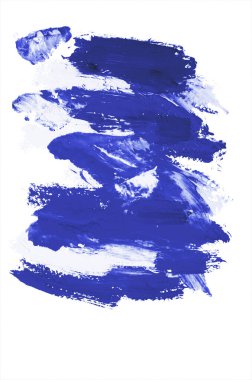 Kağıt üzerinde mavi boya konturları